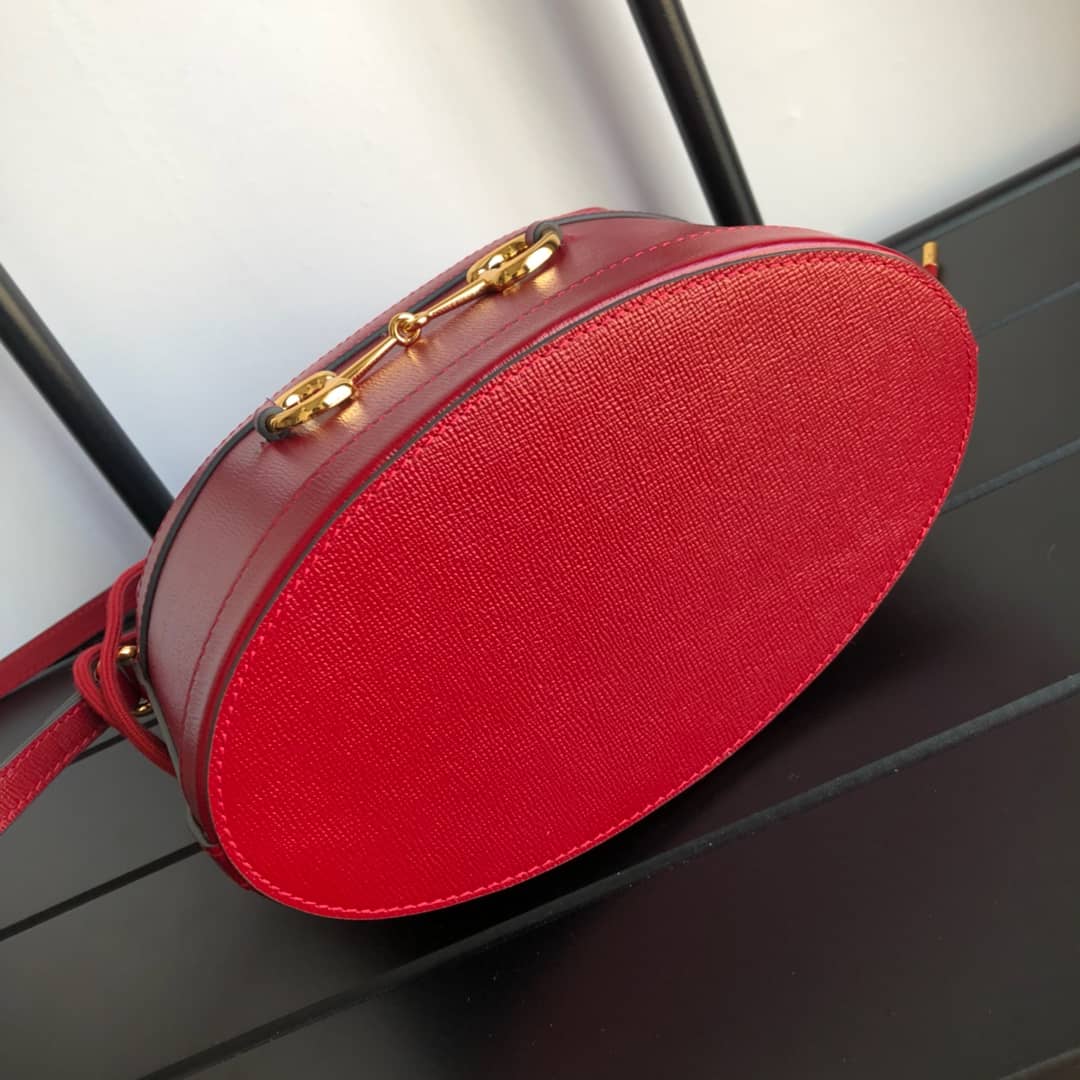 Gvc*1 1955 Horsebit Shoulder Bucket Bag Replica Red 602118