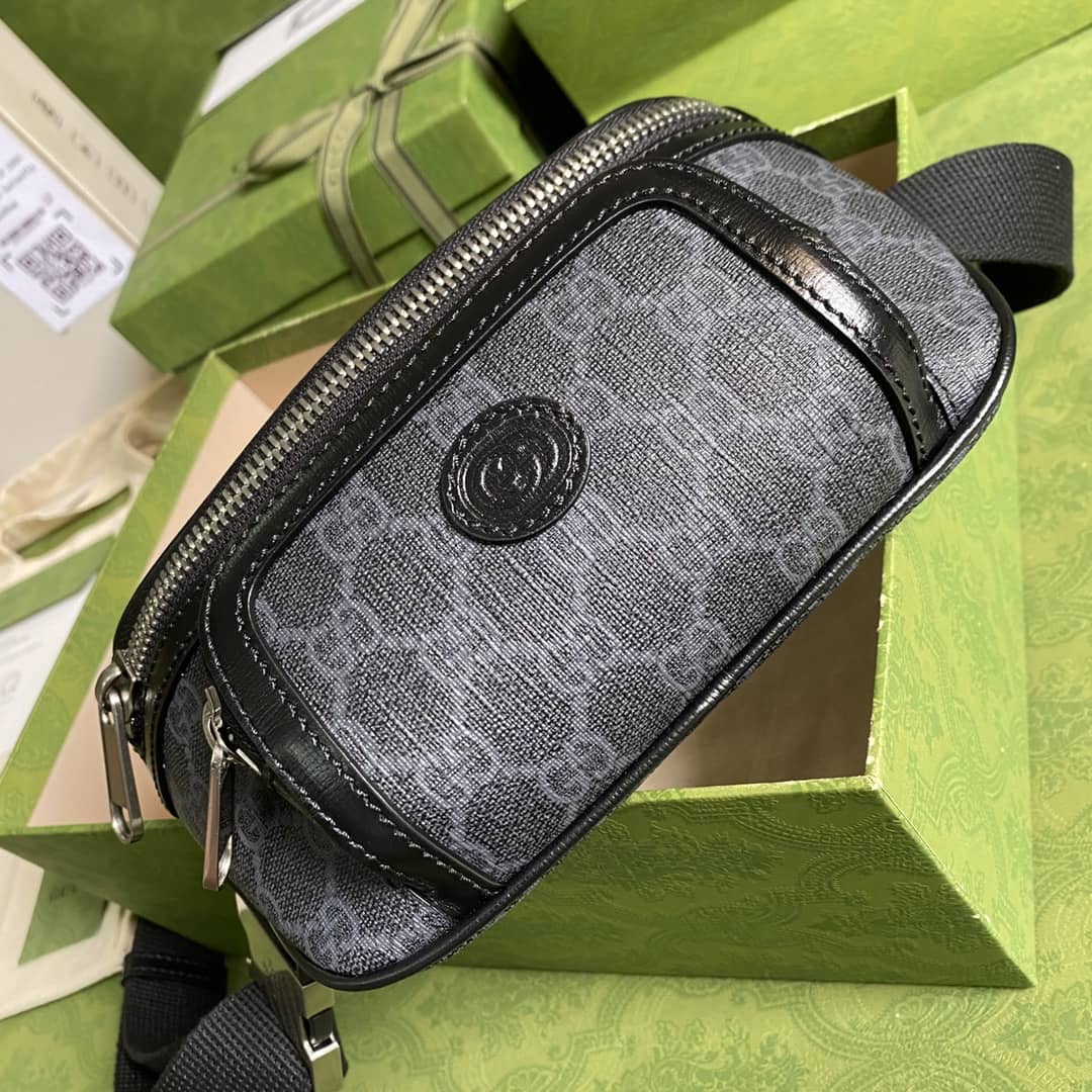 Best Replica Gvc*1 Interlocking GG Svp*me Belt Bag Replica 682933(ColaReps)