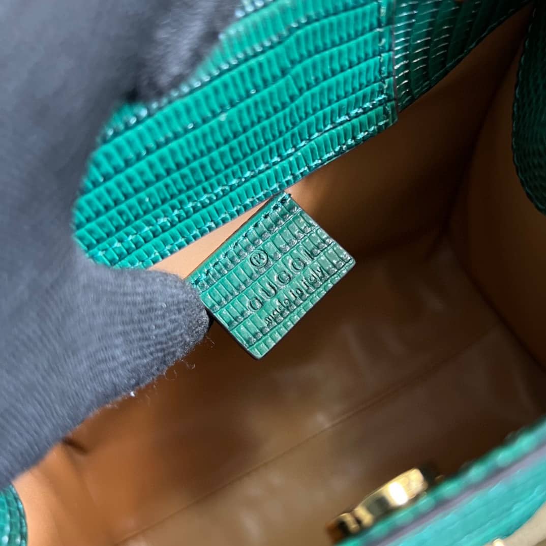 Gvc*1 Diana Lizard Mini Bag Dark Green 675800 Replica Tote