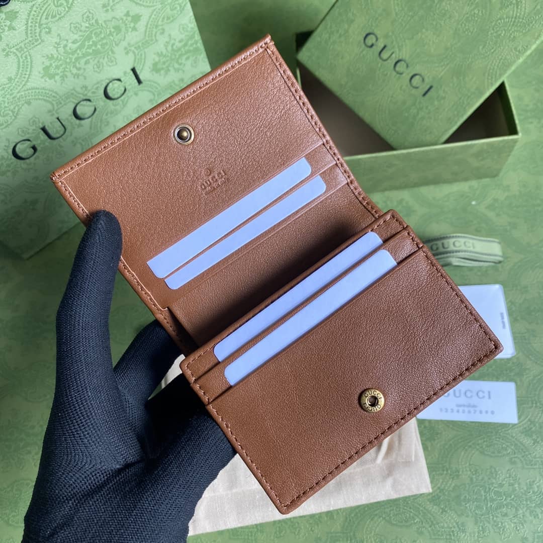 Gvc*1 Diana Leather Card Case Wallet Replica 658244
