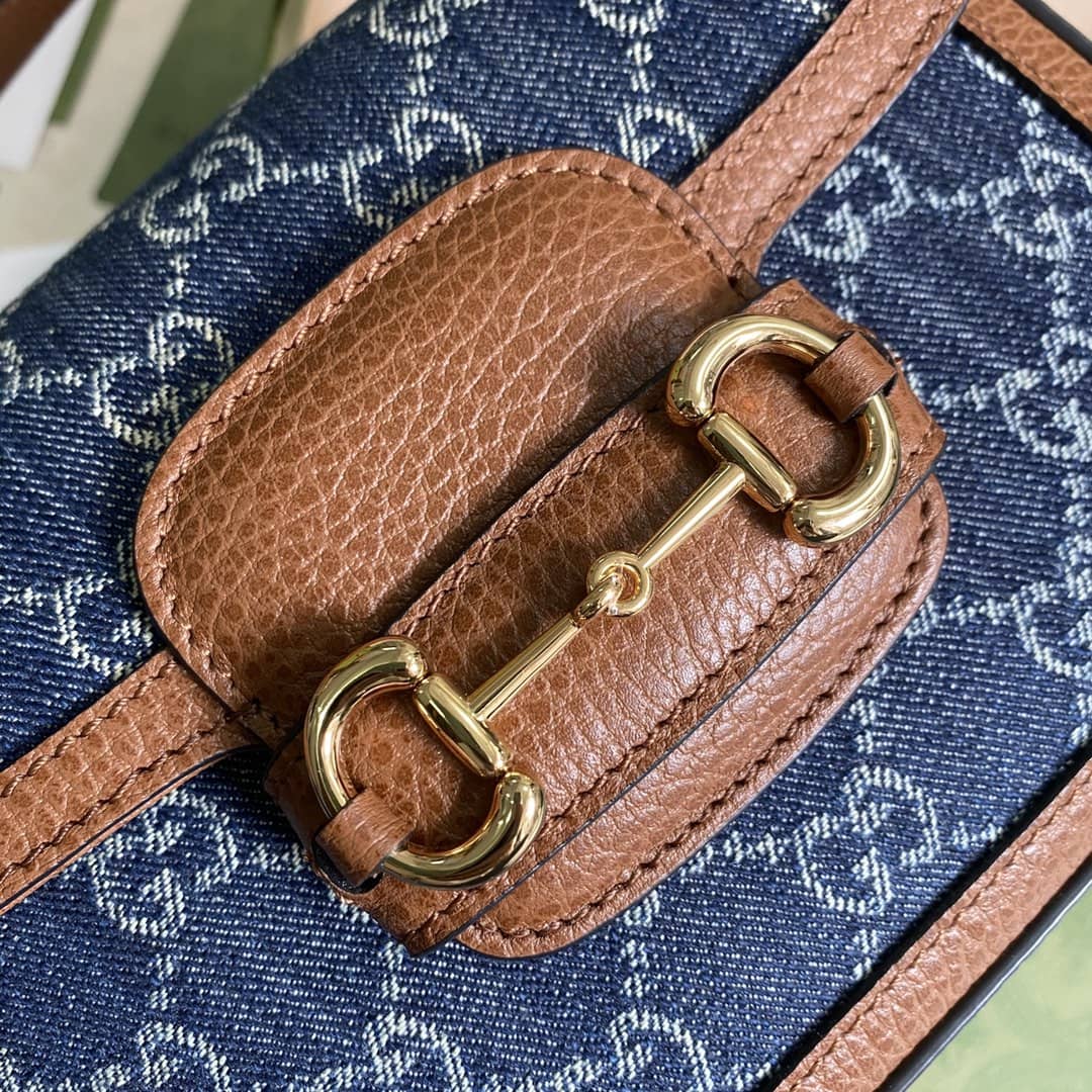 Gvc*1 1955 Horsebit Svp*me GG Canvas Mini Shoulder Bag Replica 658574
