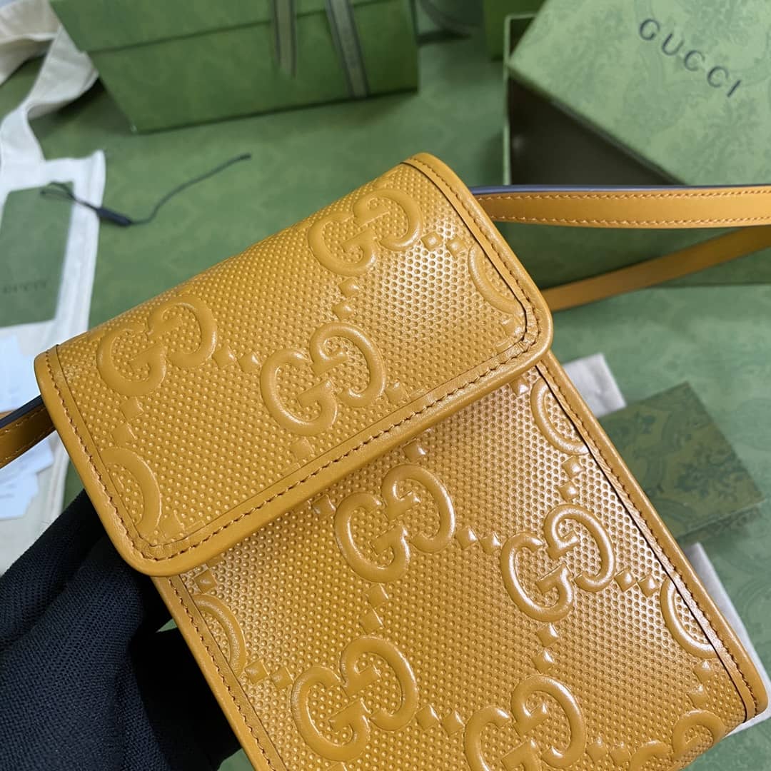 Gvc*1 GG Embossed Mini Phone Bag Replica 625571
