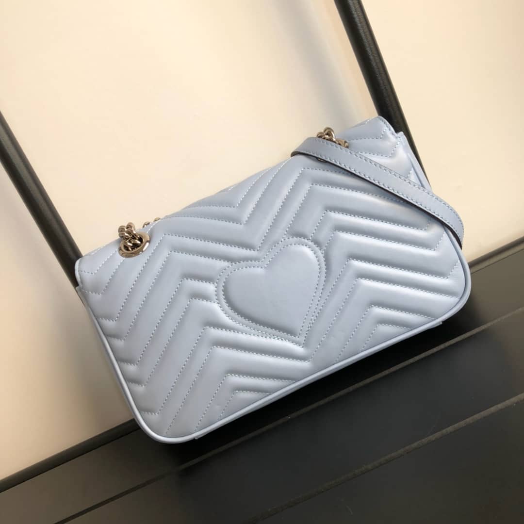 Gvc*1 GG Marmont Matelasse Shoulder Bag Replica Blue 443497