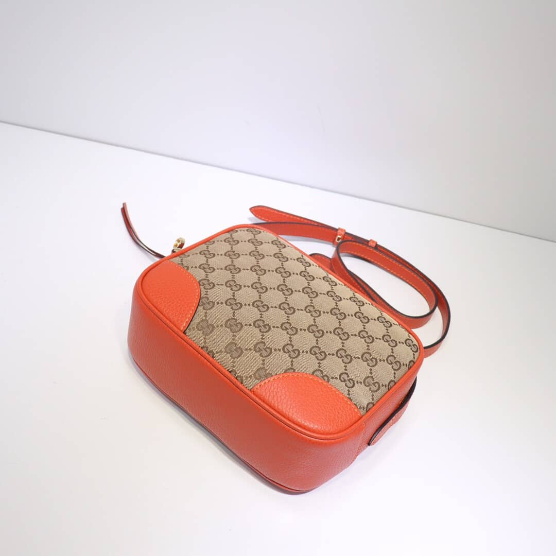 Gvc*1 GG Canvas Messenger Bag Replica Orange 449172