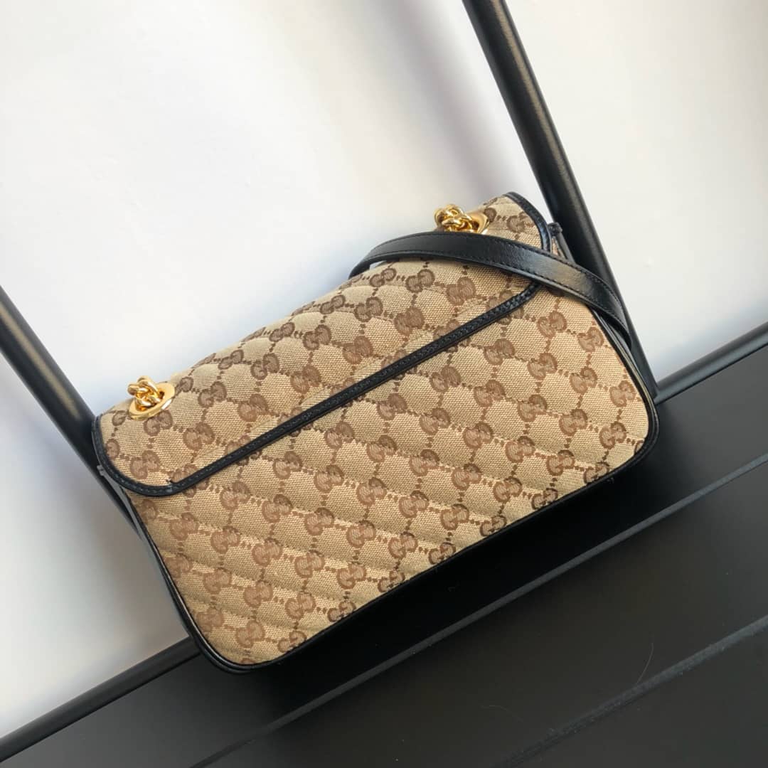 Gvc*1 GG Marmont Matelasse Shoulder Bag Replica Brown 443497