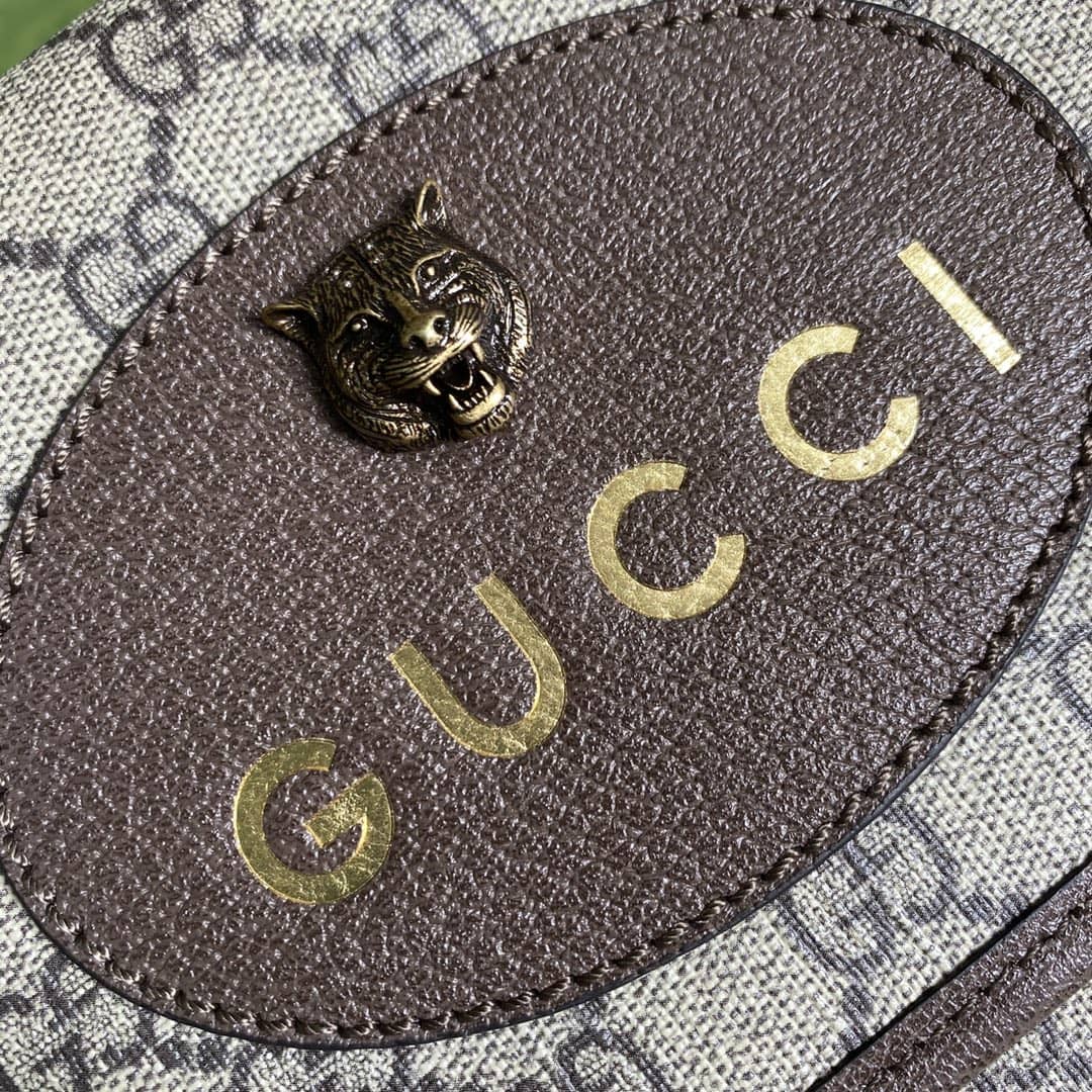Gvc*1 Svp*me GG Cat Head Leather Messenger Bag Replica 495654
