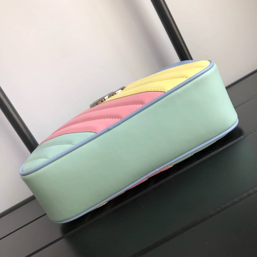 Gvc*1 Handbag Dupes GG Marmont Small Shoulder Handbag Camera Bag Replica Colorful 447632