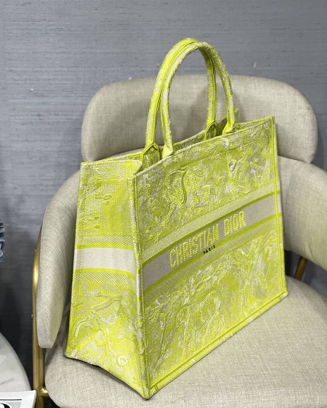 Chr1st1an D10r CD Book Embroidery Replica Tote