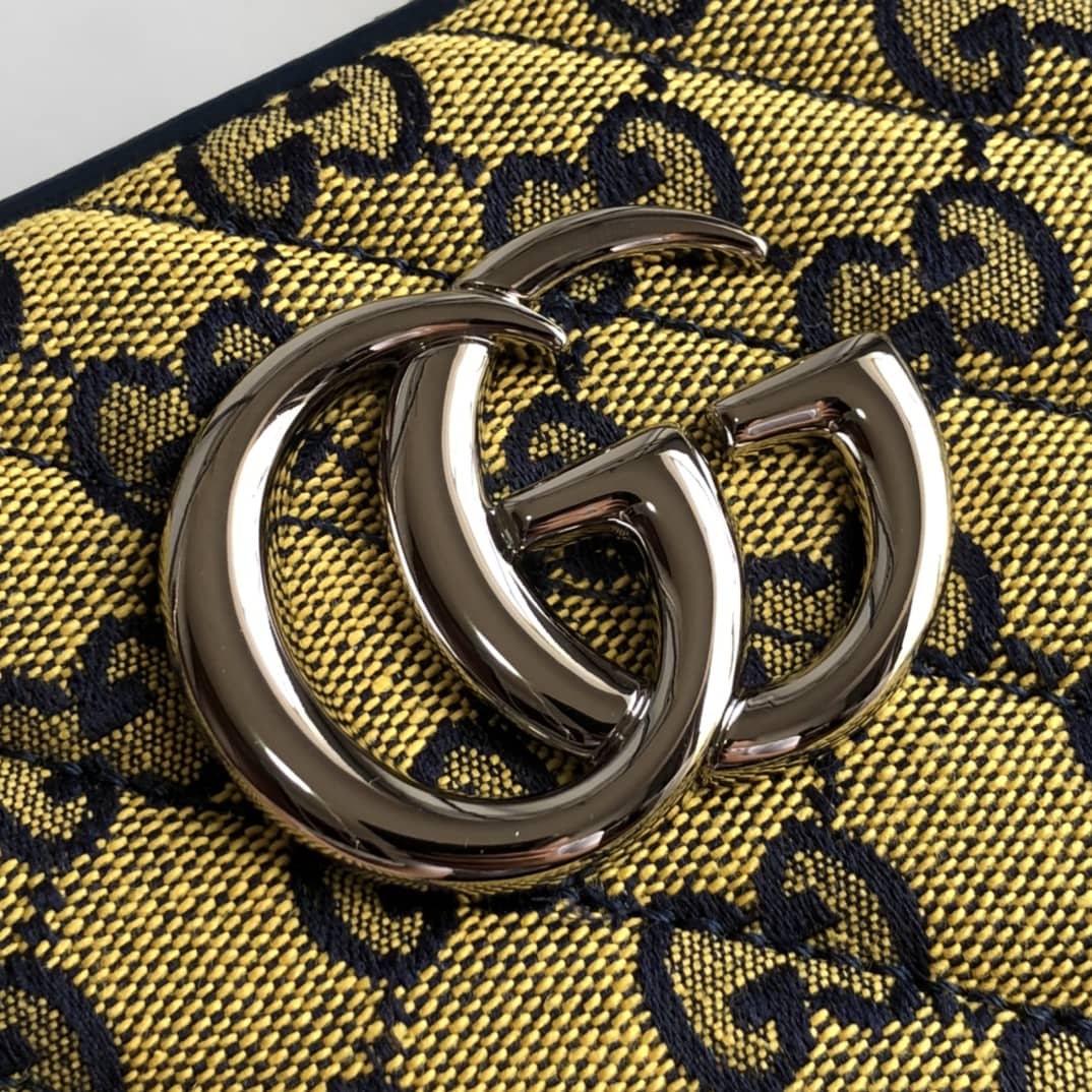 Gvc*1 Handbag Dupes Marmont Small Shoulder Handbag Camera Bag Replica Yellow 447632