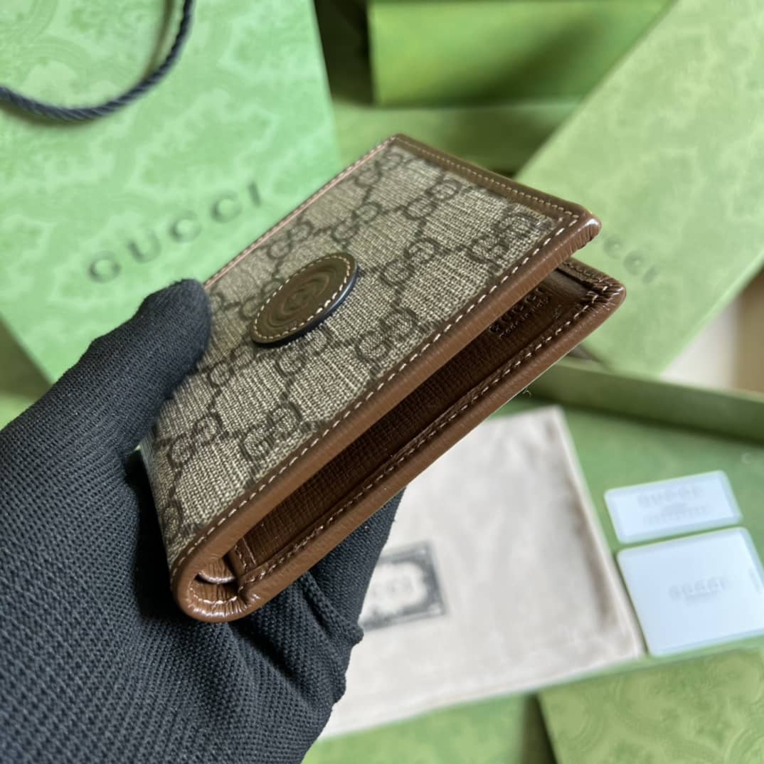Gvc*1 Interlocking GG Svp*me Wallet Replica 671652