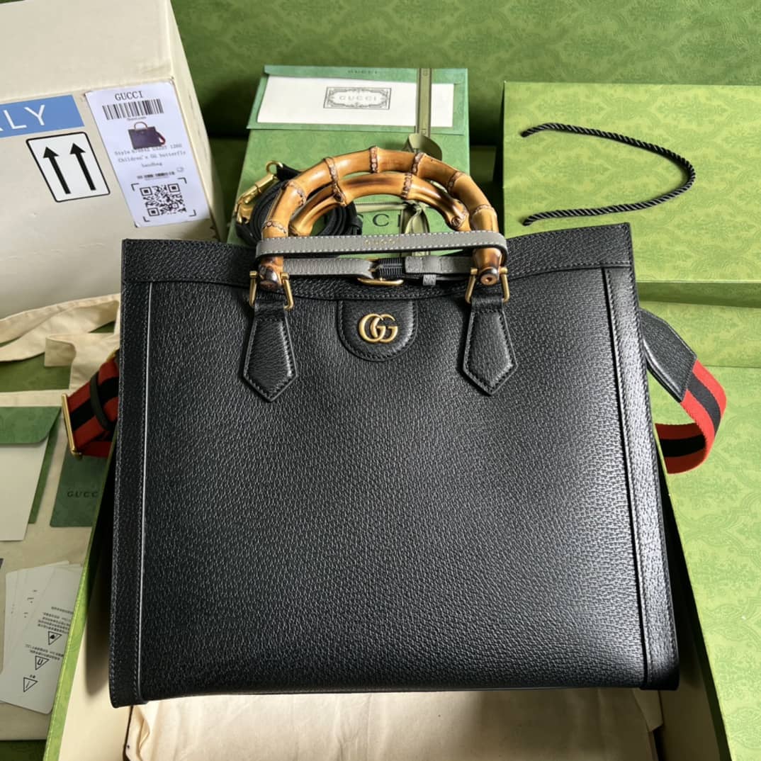 Gvc*1 Diana Medium Black 678842 Replica Tote Bag