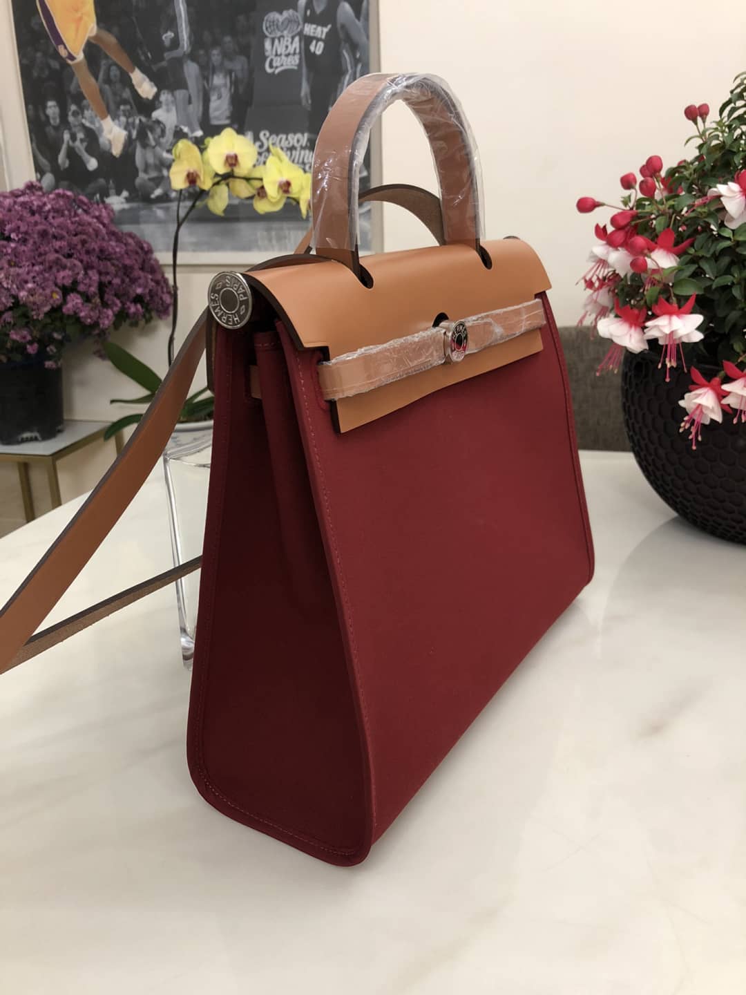H**me5 Bag Replica 31 Canvas Leather HerBag