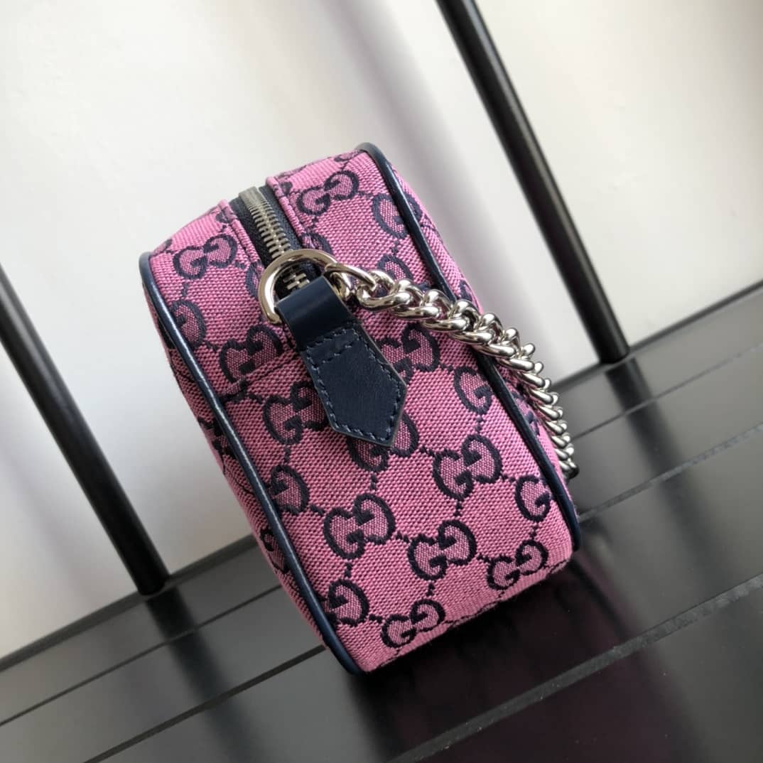 Gvc*1 Handbag Dupes GG Marmont Small Shoulder Handbag Camera Bag Replica Pink 447632