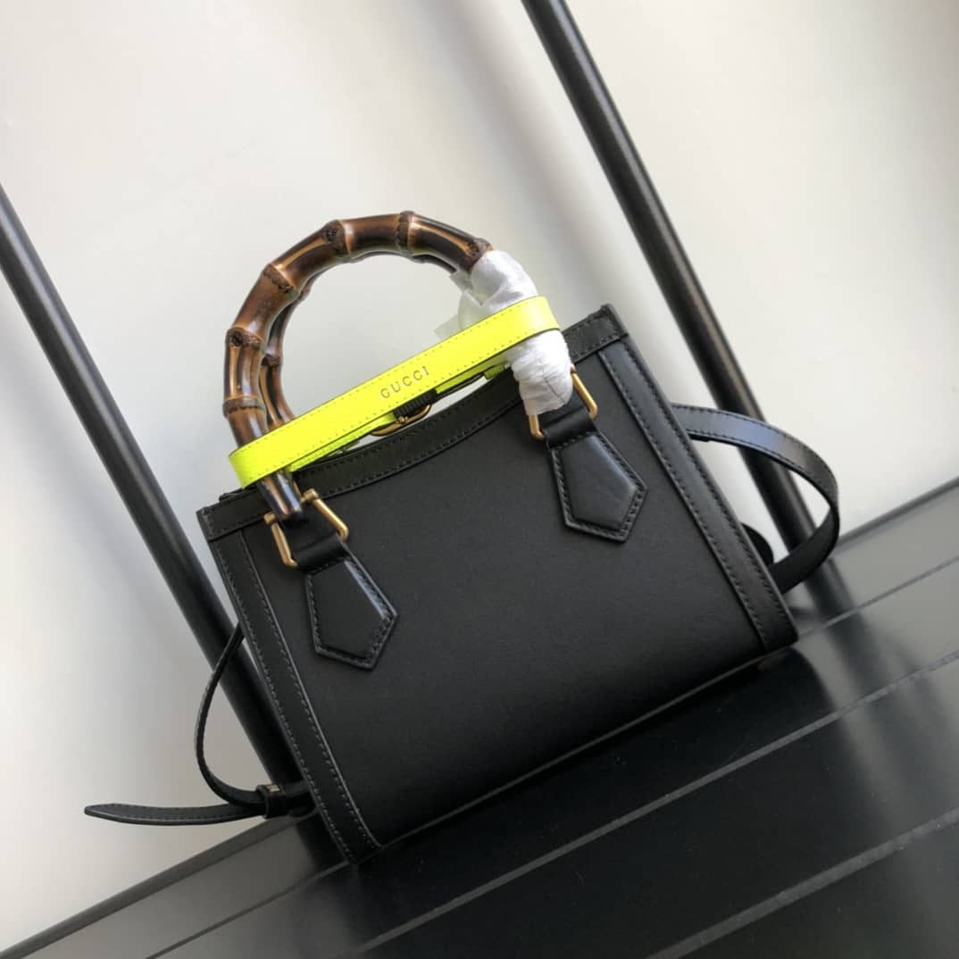 Gvc*1 Diana Mini Bamboo Tote Bag Replica Black 655661