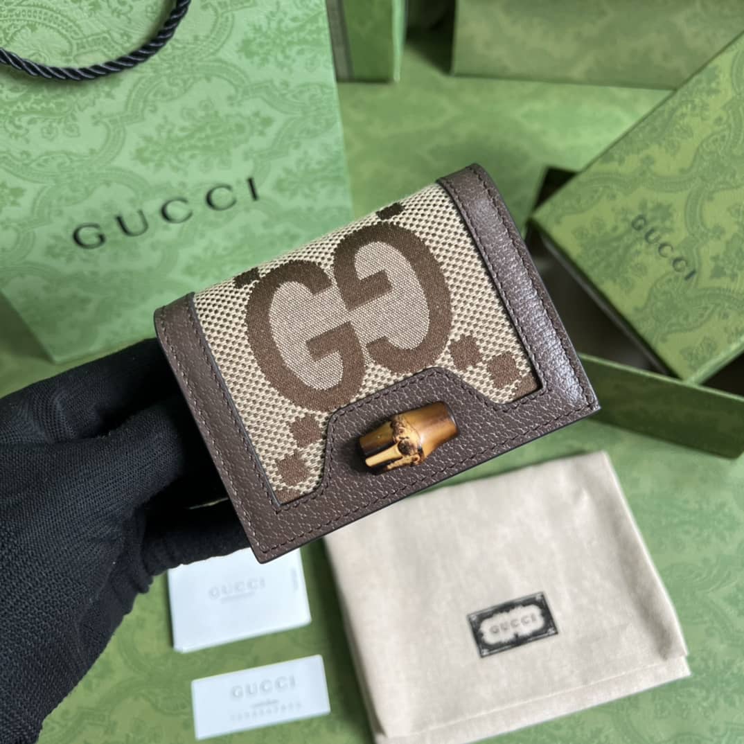 Gvc*1 Diana Jumbo GG Card Case Wallet 658244 Replica