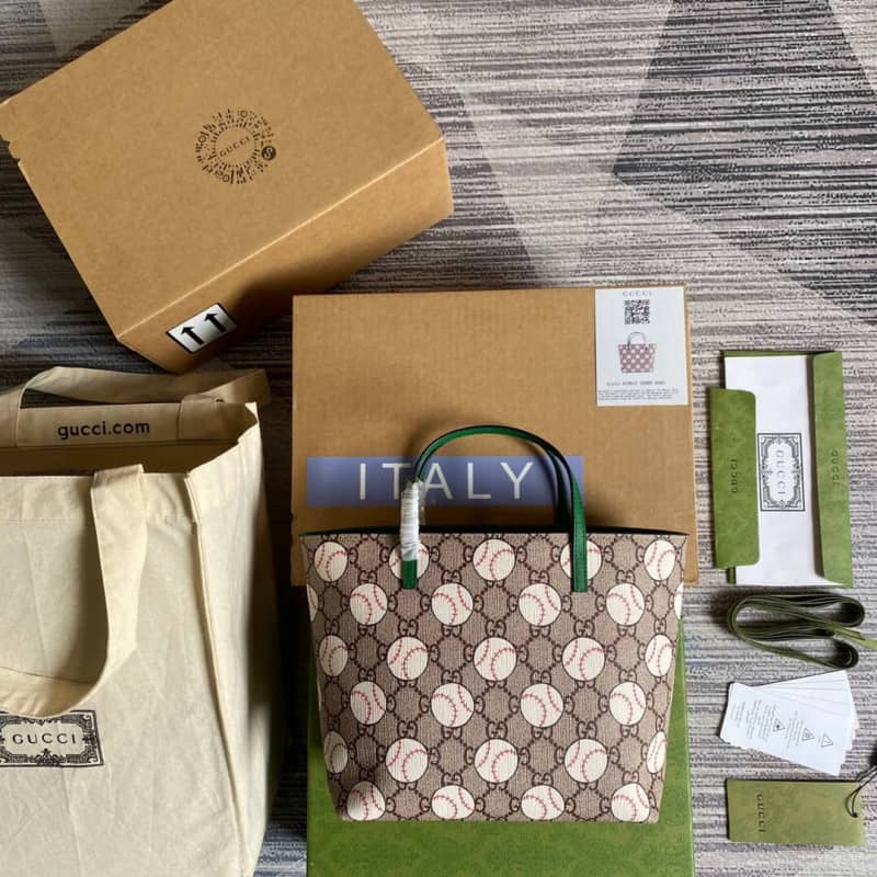 Gvc*1 Children GG Svp*me Canvas Replica Tote Brown 410812