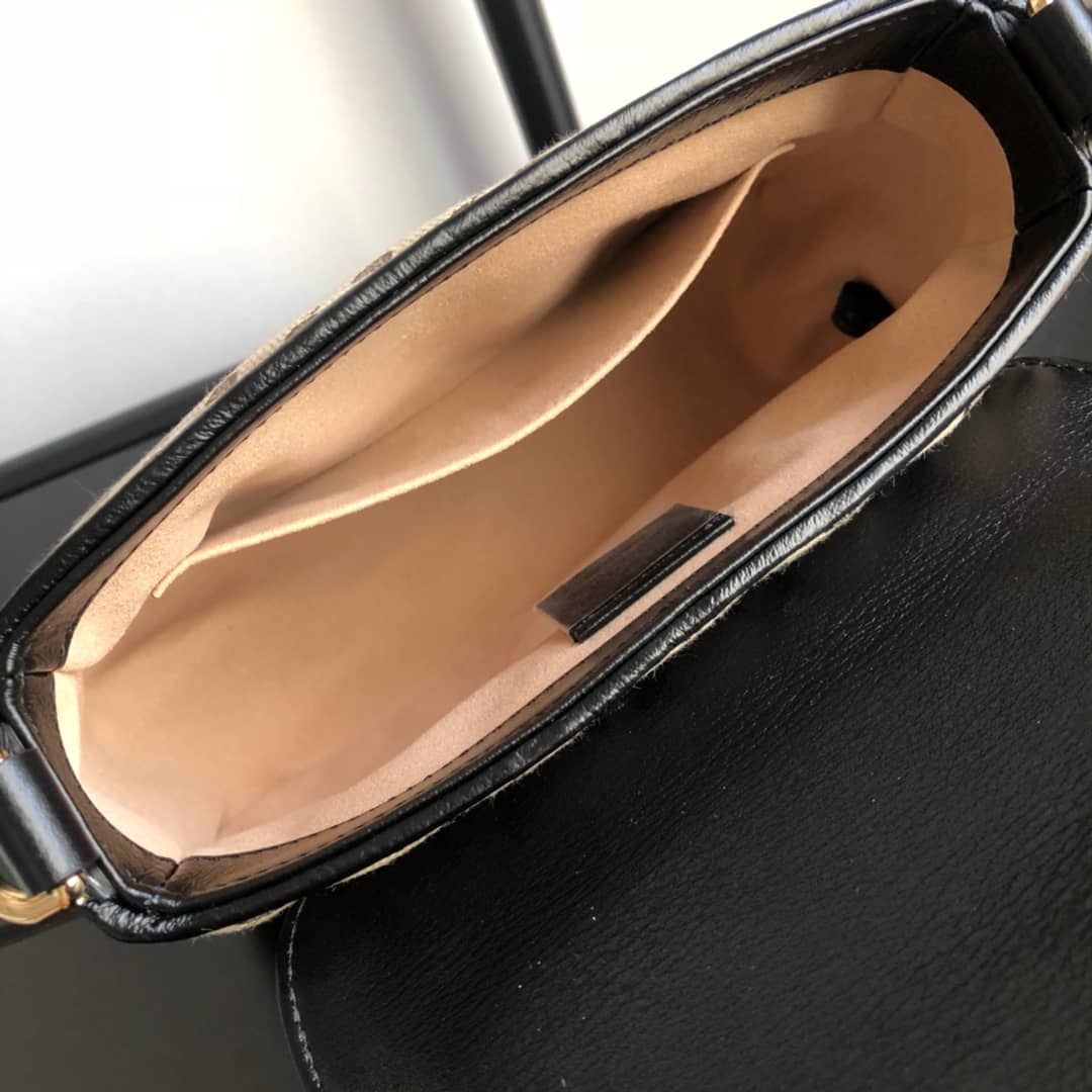 Gvc*1 GG Marmont Mini Top Handle Bag Replica Black 583571