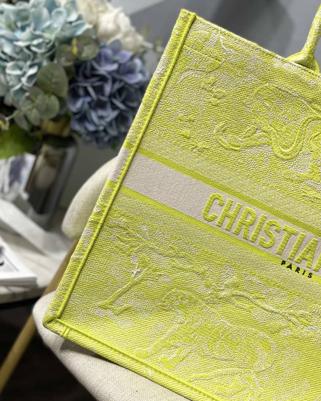 Chr1st1an D10r CD Book Embroidery Replica Tote