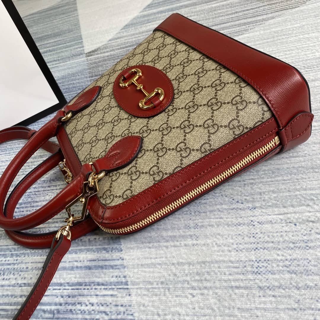 Gvc*1 1955 Horsebit Polkadot Handle Bag Replica 621220
