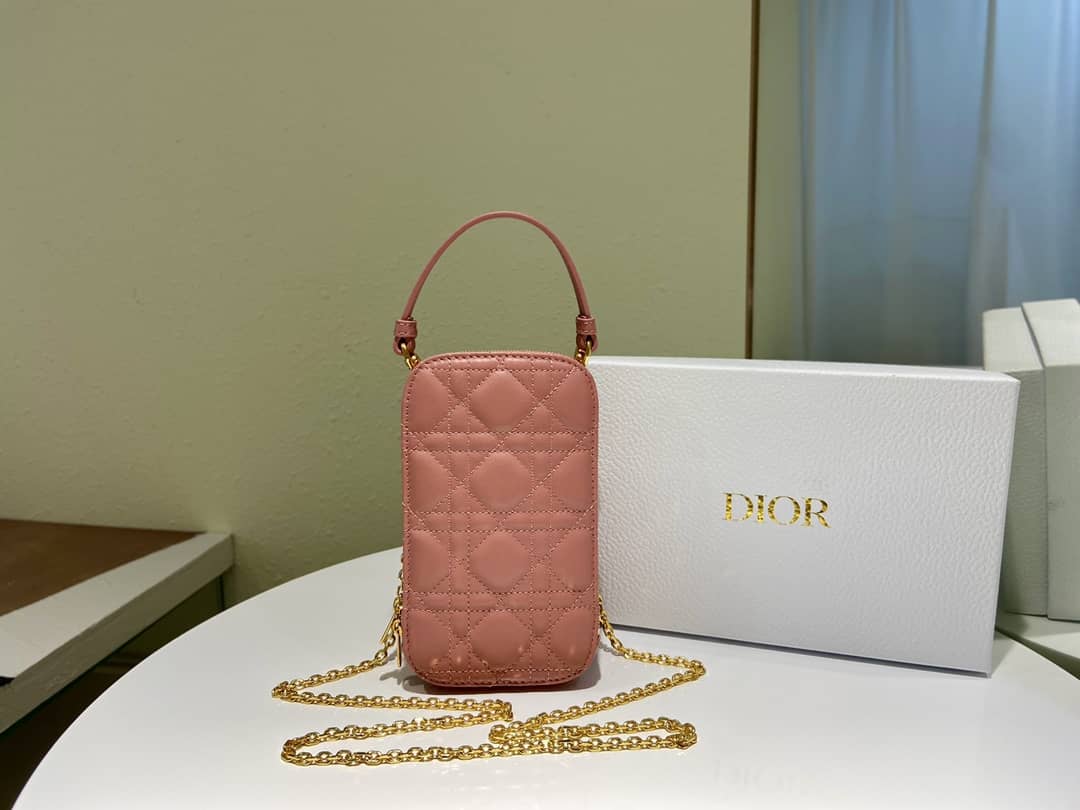 Lady D10r Dupe Lambskin 18CM Phone Holder
