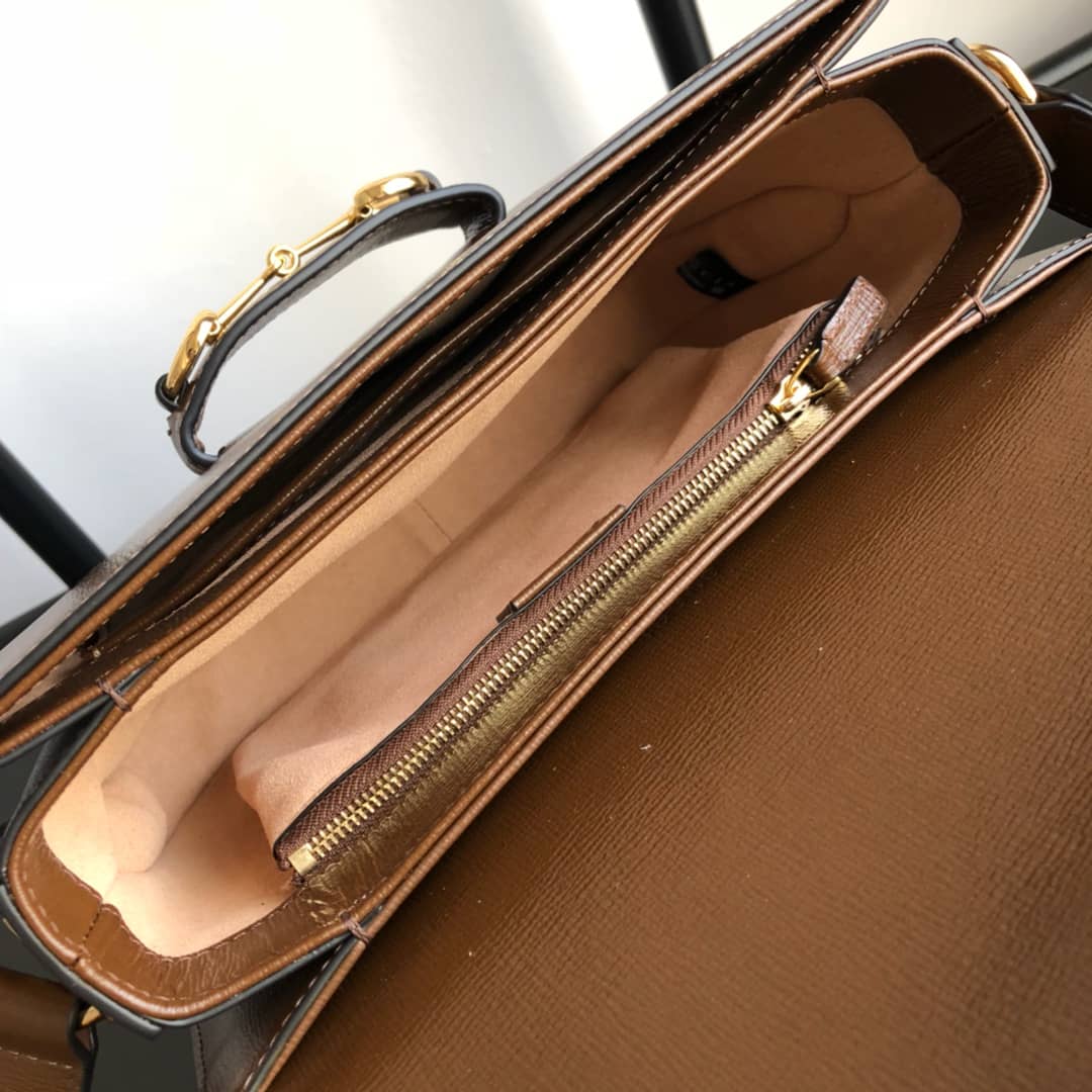Gvc*1 Horsebit 1955 Shoulder Bag Replica Brown 602204