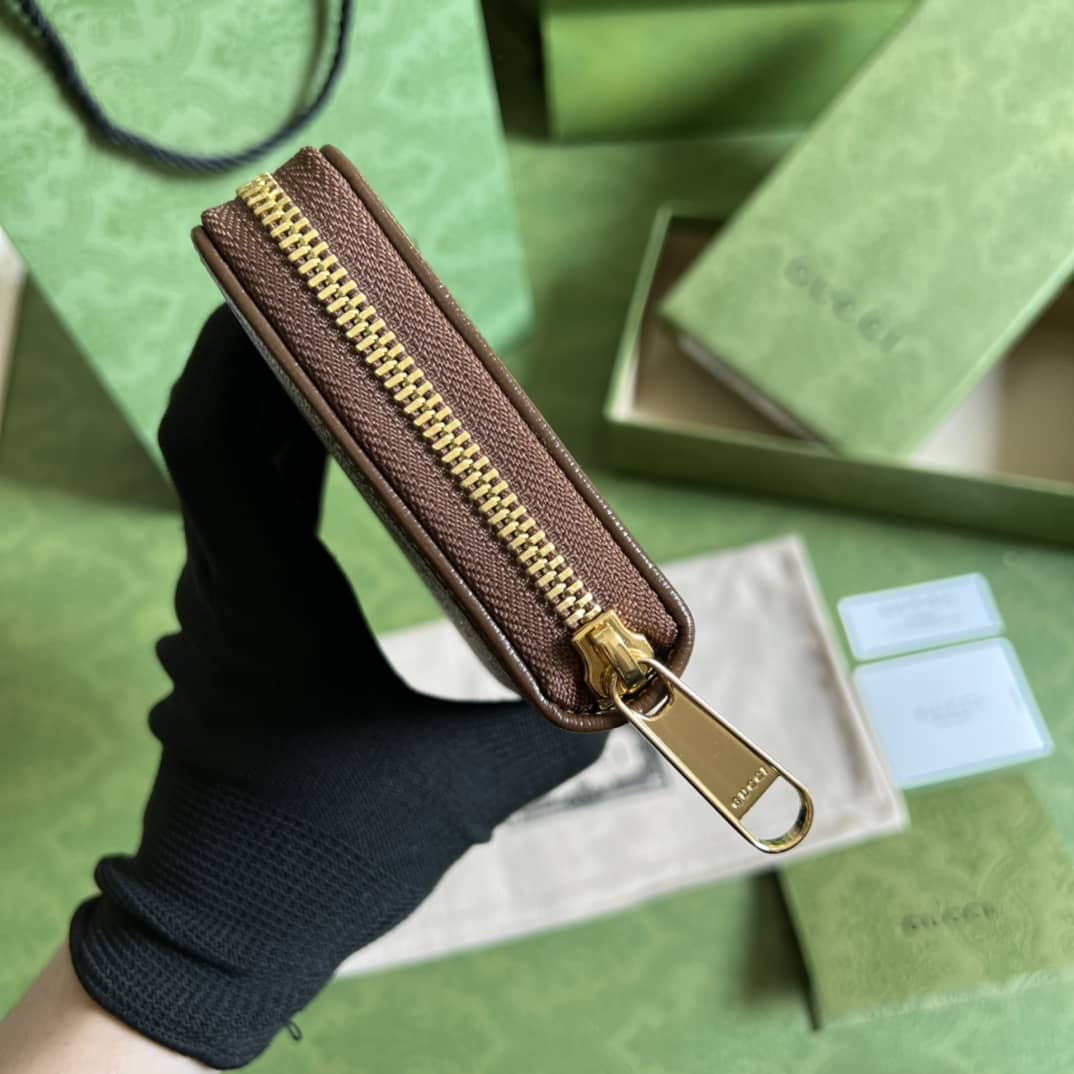 Gvc*1 Interlocking G Zip Around Wallet Replica 673003