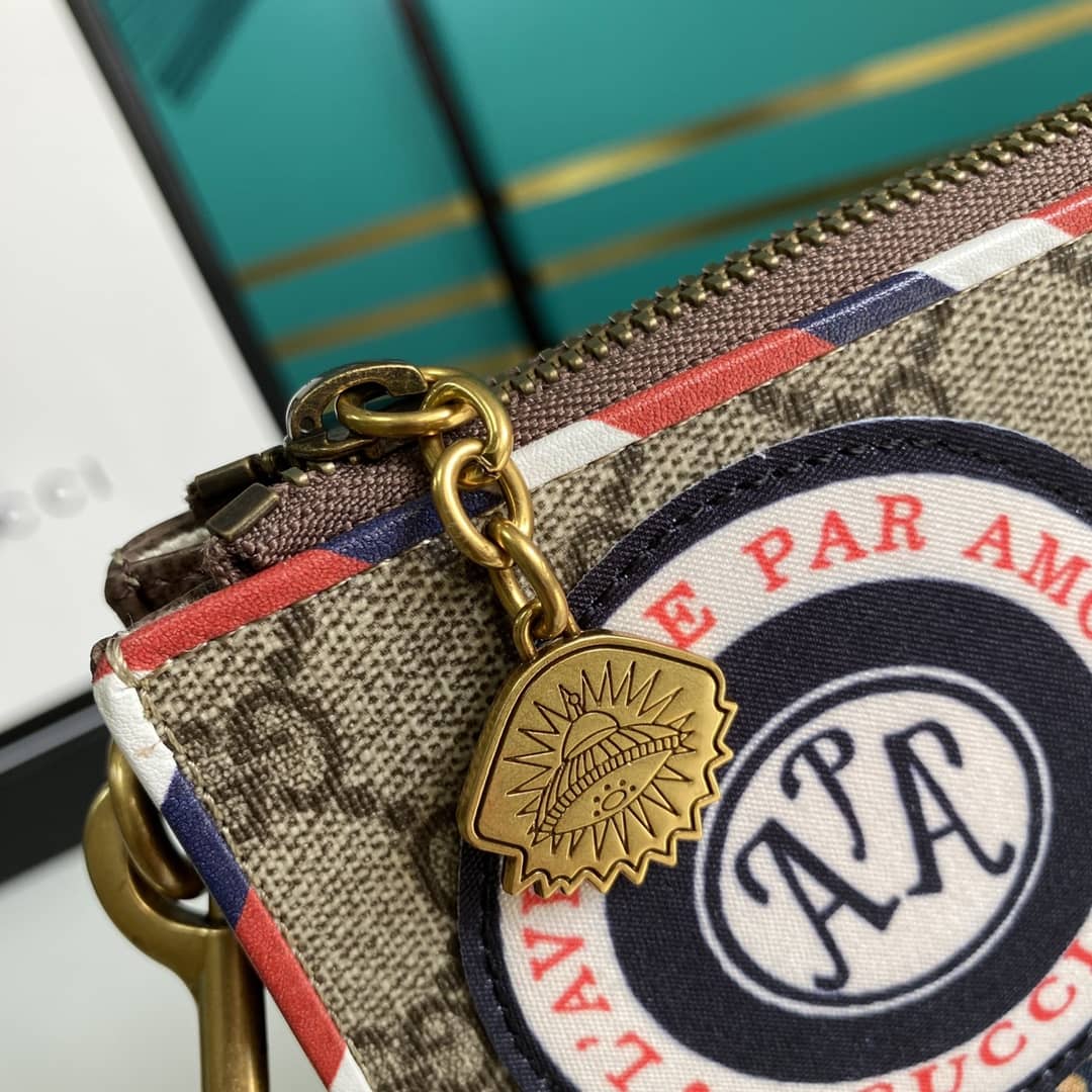 Gvc*1 GG Svp*me Monogram Courrier Zip Pouch Replica 473915