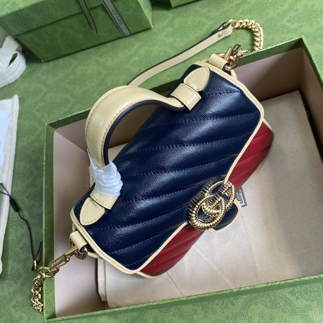 Gvc*1 Marmont GG Mini Top Handle Bag Replica 583571