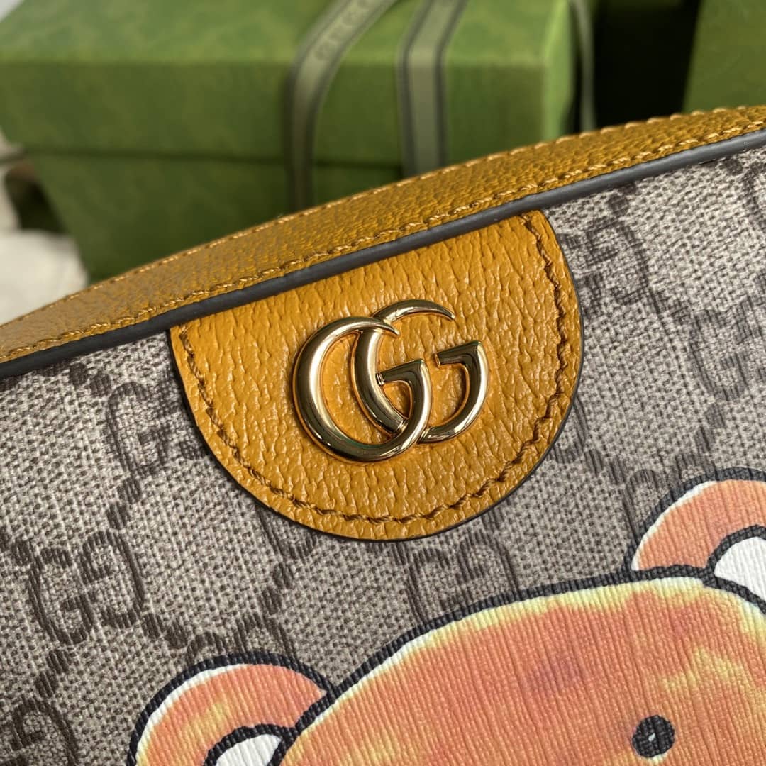 Gvc*1 Exo-Kai Teddy Bear Svp*me GG Canvas Shoulder Bag Replica 574886