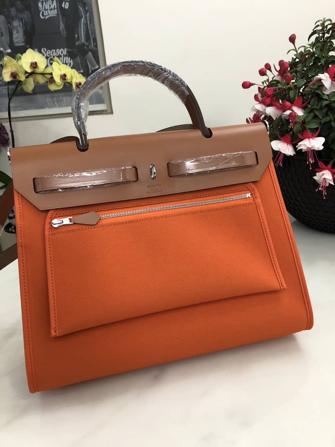 H**me5 Bag Replica 31 Canvas Leather HerBag