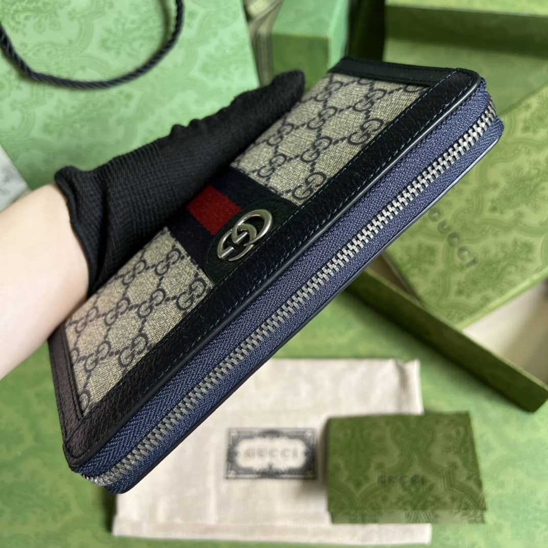 Gvc*1 Ophidia GG Zip Around Wallet 523154 Replica