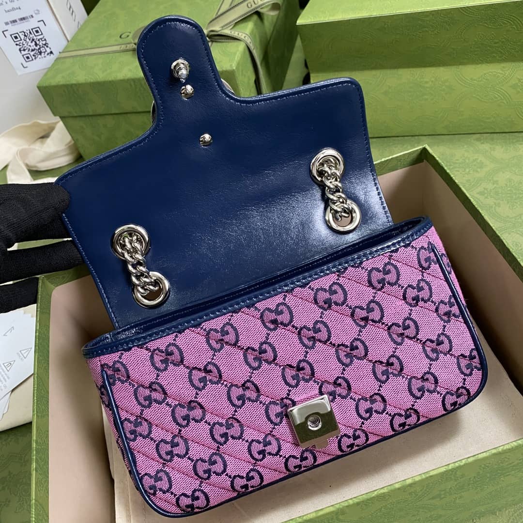 Gvc*1 Marmont GG Matelasse Leather Mini Shoulder Bag Replica 446744