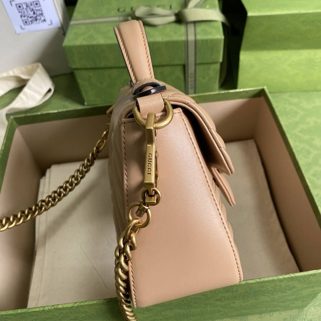 Gvc*1 GG Marmont Mini Leather Top Handle Crossbody Bag 547260 Replica