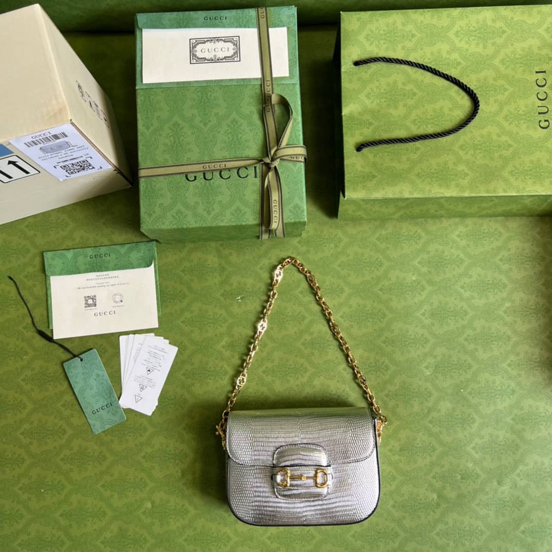 Gvc*1 Horsebit 1955 Lizard Mini 675801 Replica Shoulder Bag
