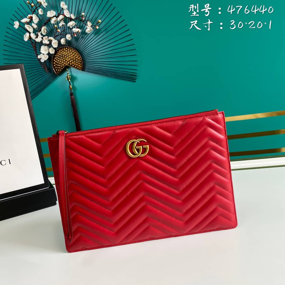 Gvc*1 GG Marmont Leather Clutch Replica 476440