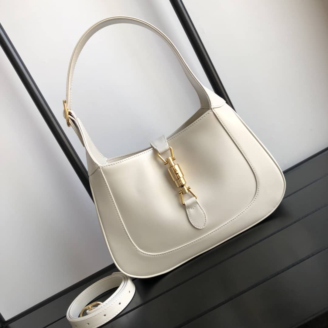 Gvc*1 GG Jackie 1961 Small Hobo Shoulder Bag Replica White 636709