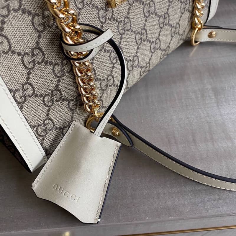 Gvc*1 Padlock Small GG Svp*me Canvas Shoulder Bag Replica White 498156