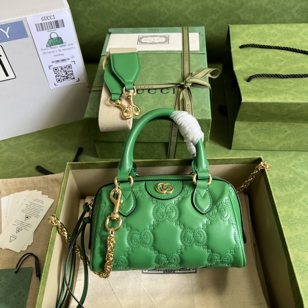 Gvc*1 GG Matelassé Leather Top Handle Shoulder Bag 702251 Replica