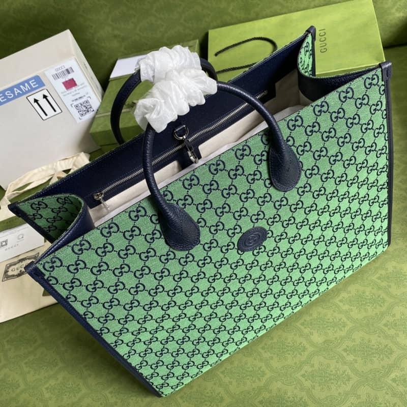 Gvc*1 Les Pommes Large Tote Replica Green 659980