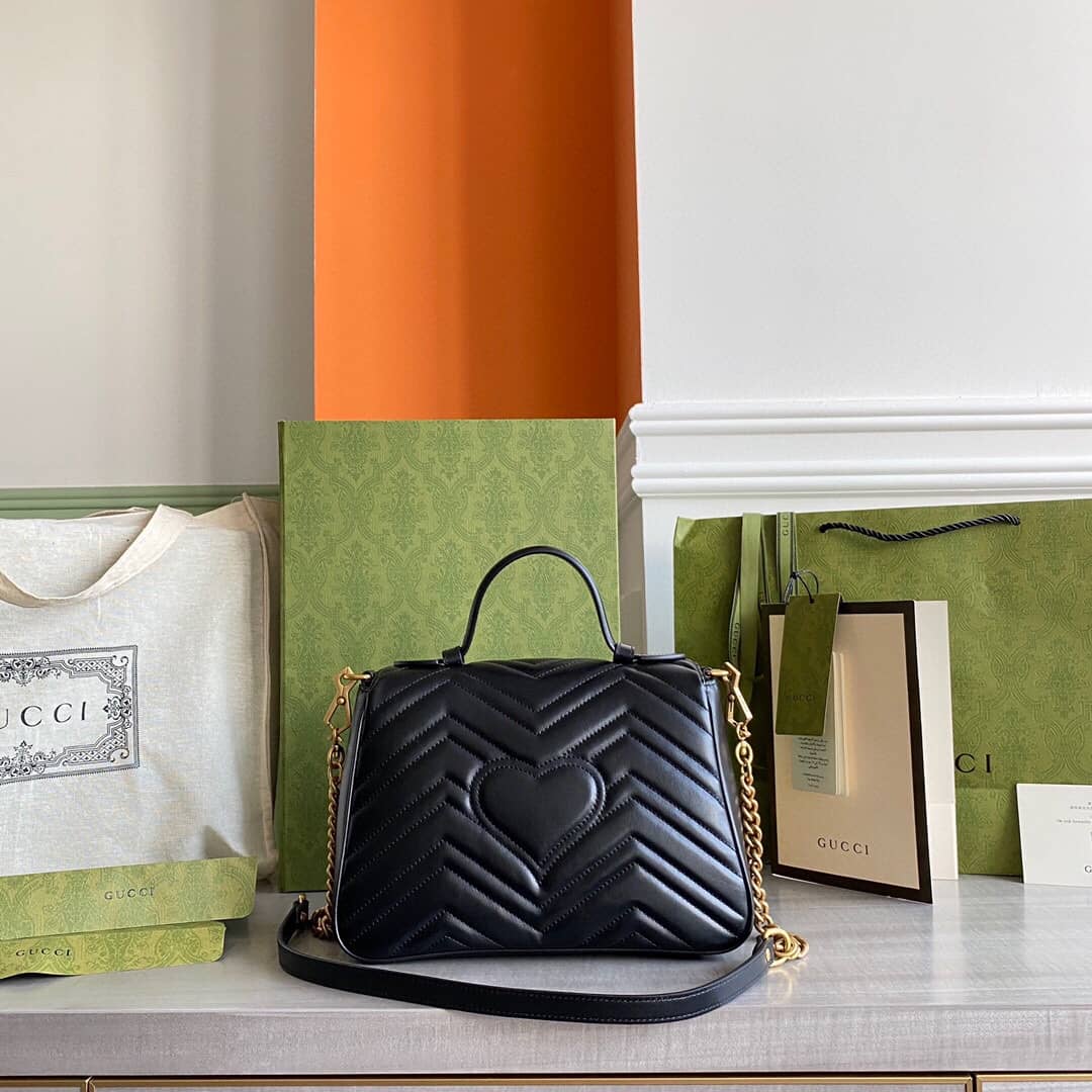Gvc*1 Marmont Dupe Mini GG Marmont Replica Bag Black 498100