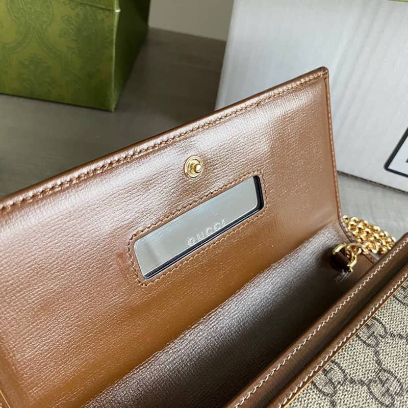 Gvc*1 Horsebit Bag Dupe 1955 Zip Around Wallet With Chain Replica 621888