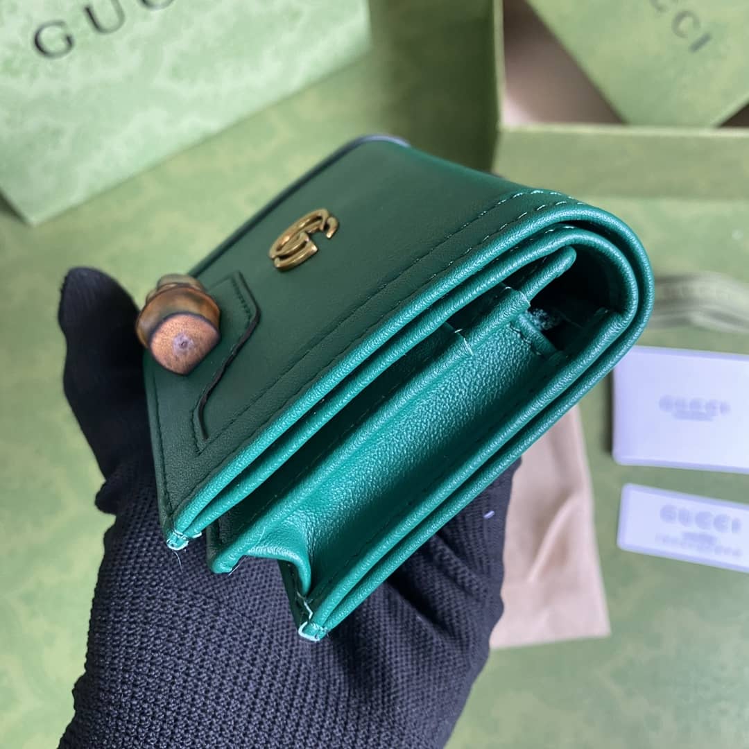 Gvc*1 Diana Leather Card Case Wallet Replica 658244