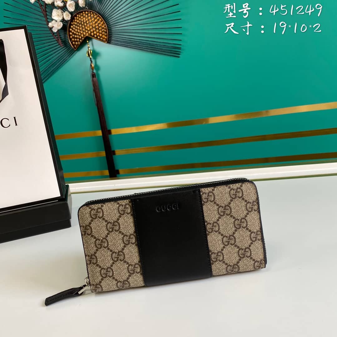 Gvc*1 GG Svp*me Round Fastener Long Wallet Replica 451249