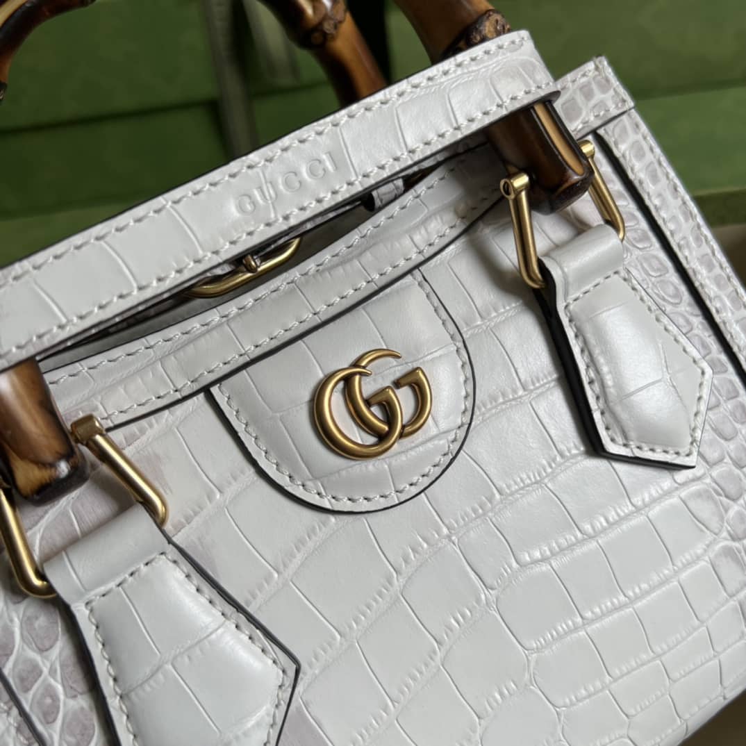 Gvc*1 Diana Mini White Replica Tote Bag 655661