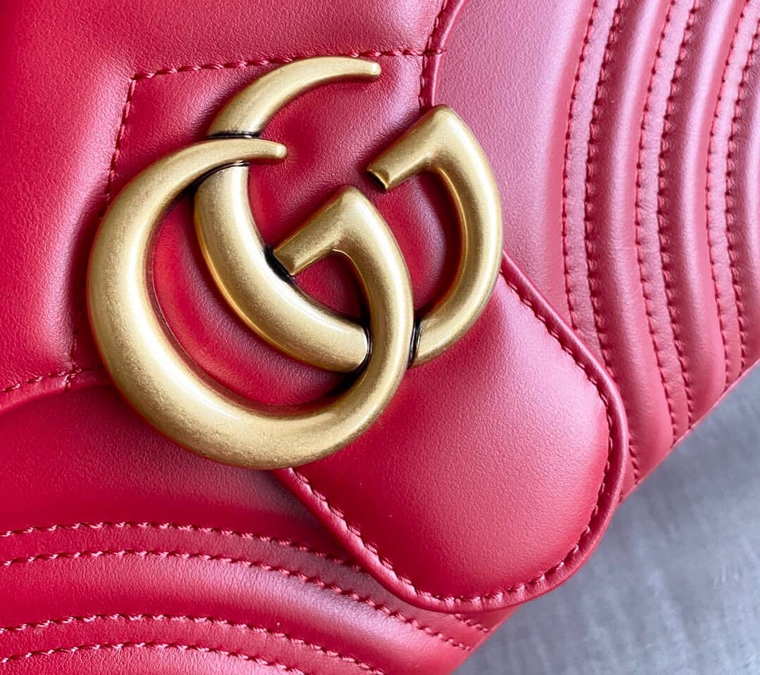 Gvc*1 Marmont Dupe Mini GG Marmont Replica Bag Red 498100