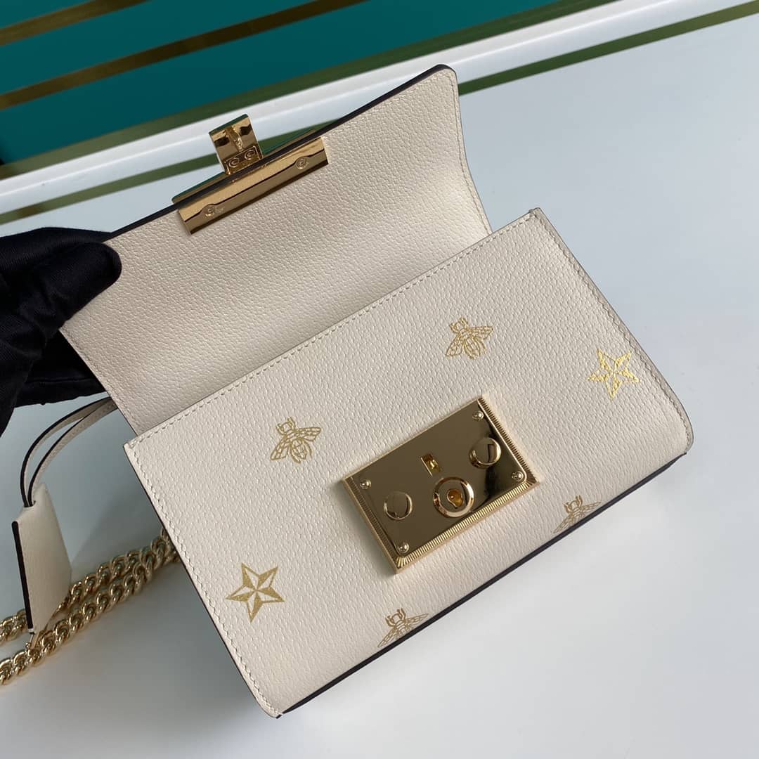 Gvc*1 Padlock Leather Shoulder Bag Replica 432182