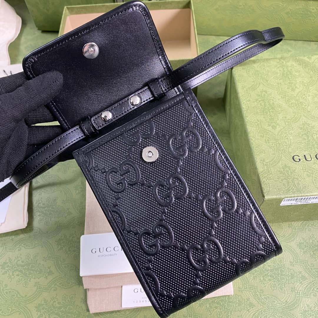 Gvc*1 GG Embossed Mini Phone Bag Replica 625571