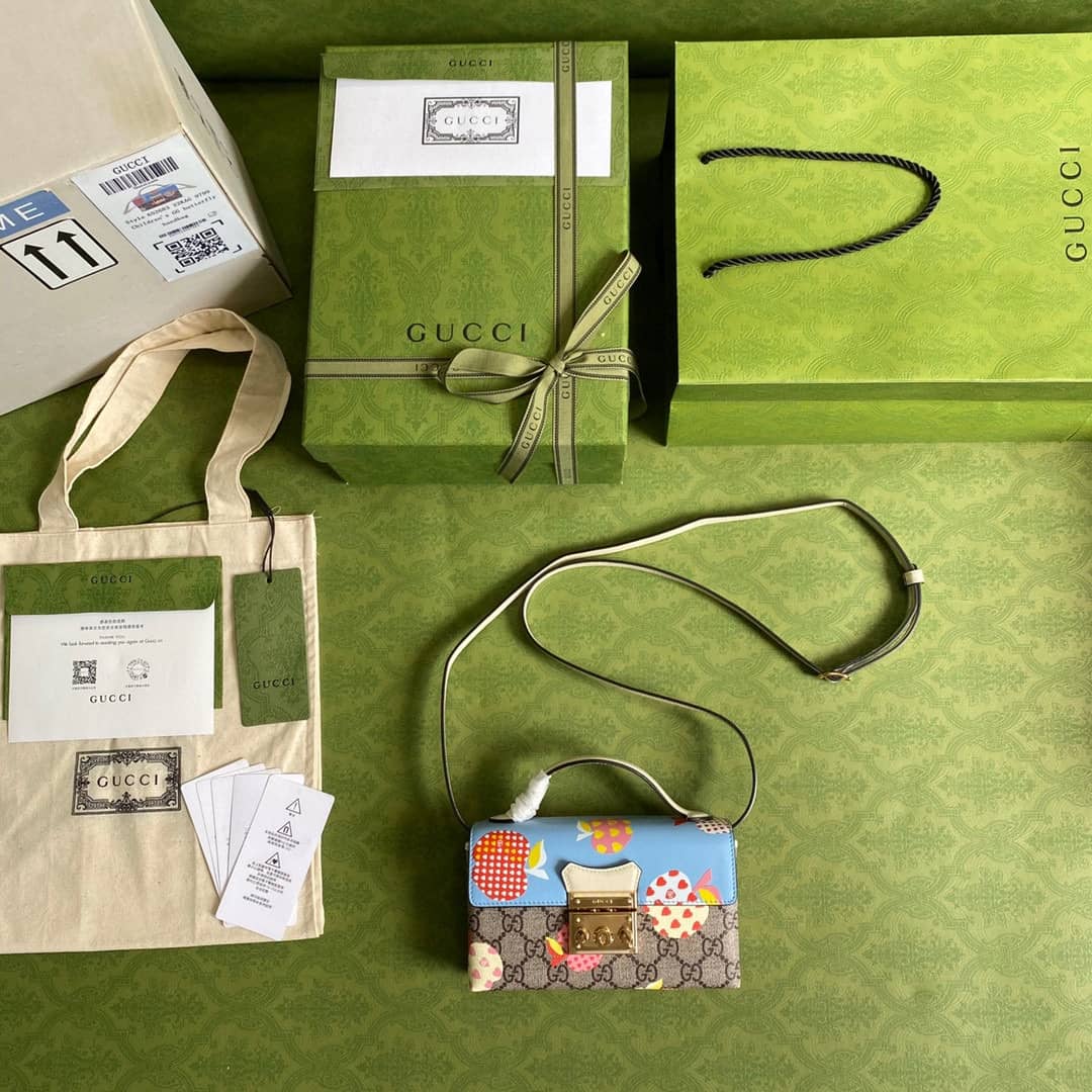 Gvc*1 GG Svp*me Canvas Padlock Mini Shoulder Bag Replica Blue 652683
