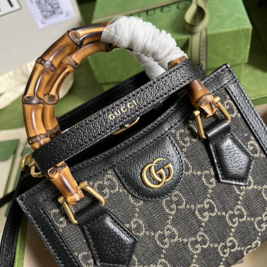 Gvc*1 Diana Mini Black 655661 Replica Tote Bag