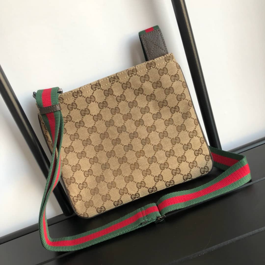 Gvc*1 GG Monogram Canvas Web Small Messenger Bag Replica 146309